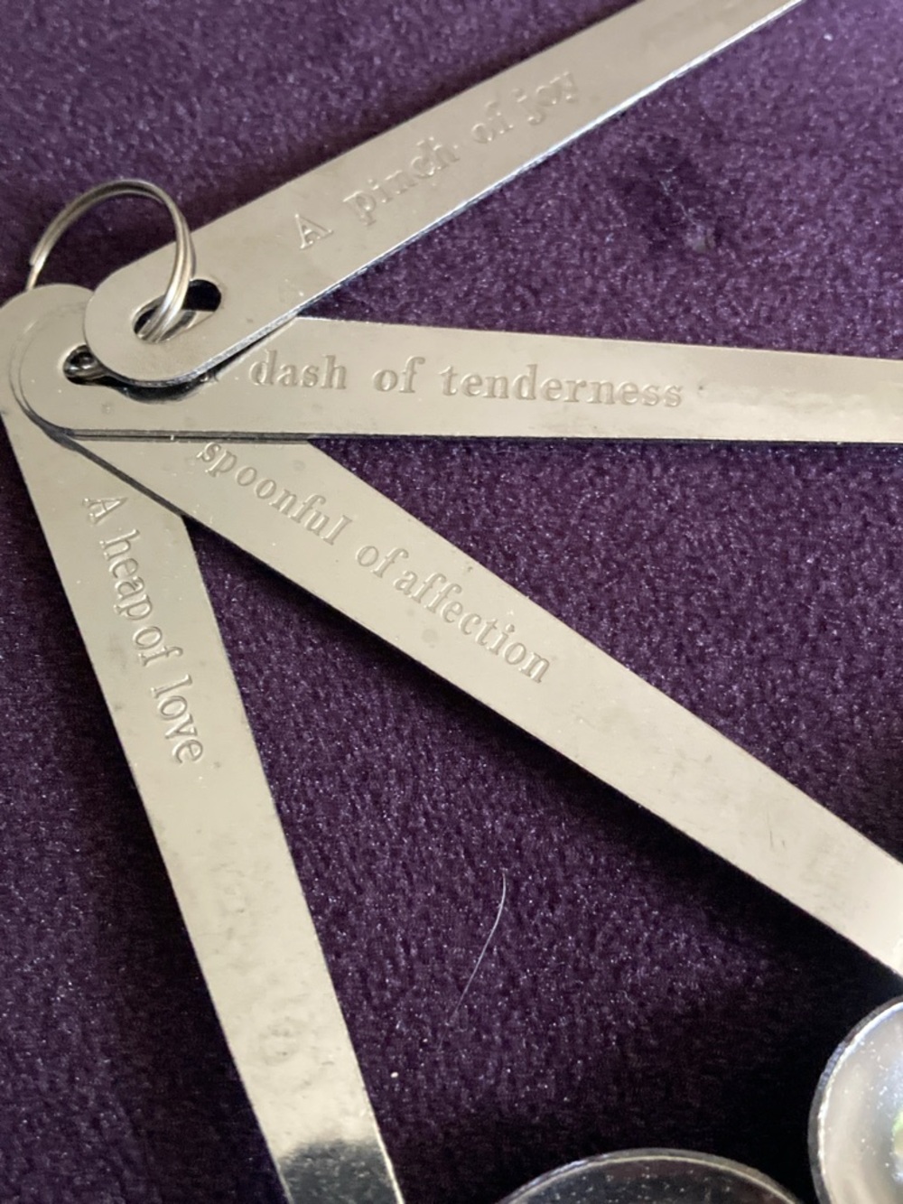 Heart-Shaped Stainless Steel Measuring Spoon Set - Silver - Picture 3 of 5